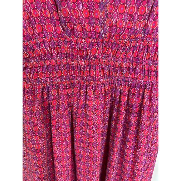 Koko + Mason Geo Print Sundress Red/Pink Metallic Size S Summer Spring - Picture 4 of 8